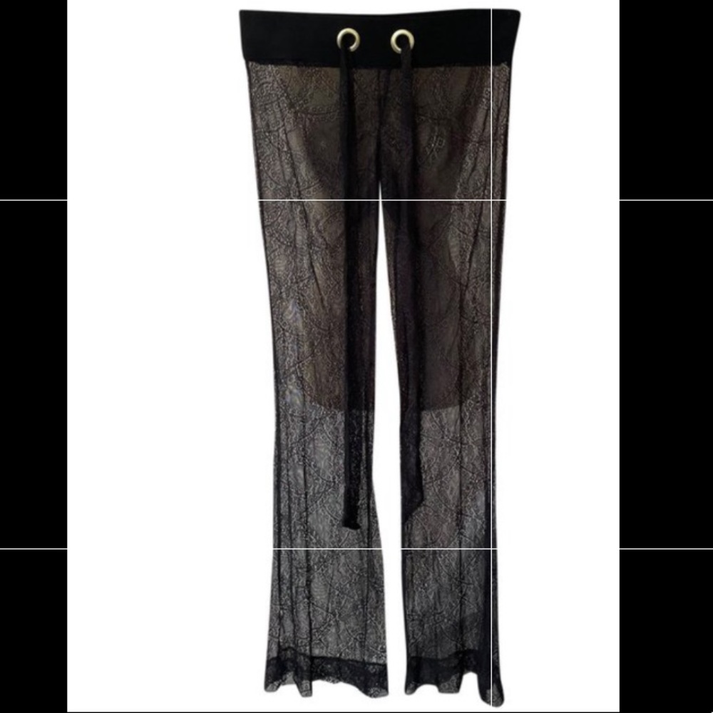 Beach Bunny sheer  Flare leg pants size M